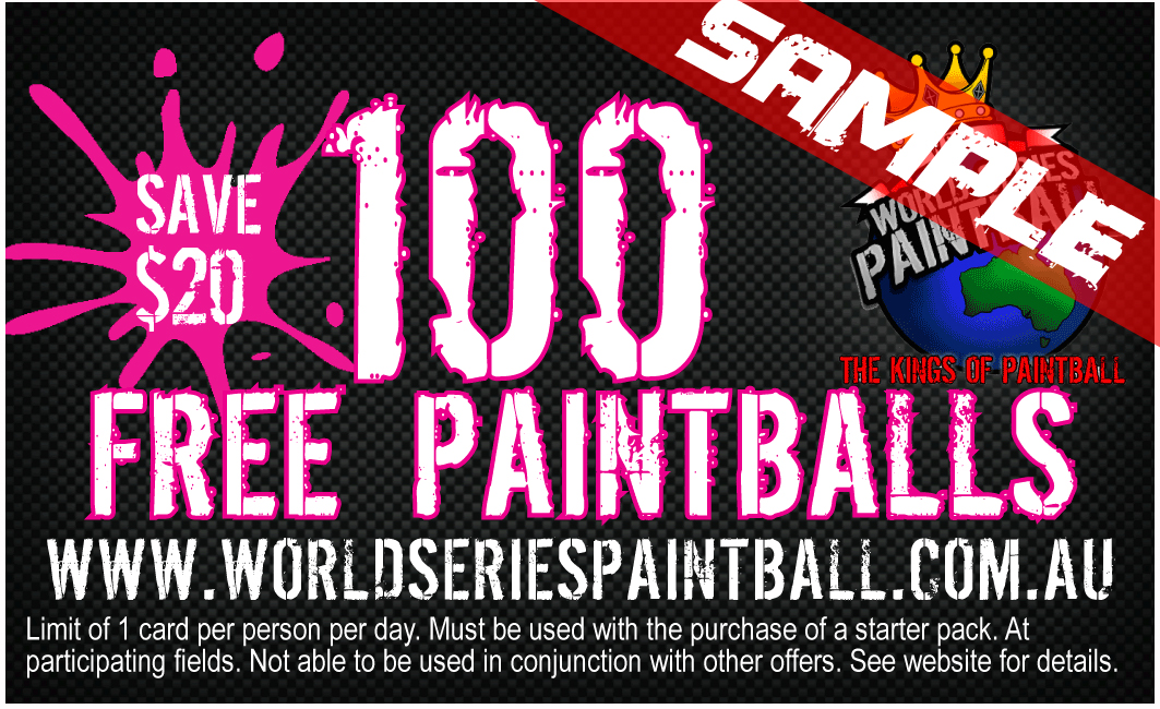 100 Paintball Card